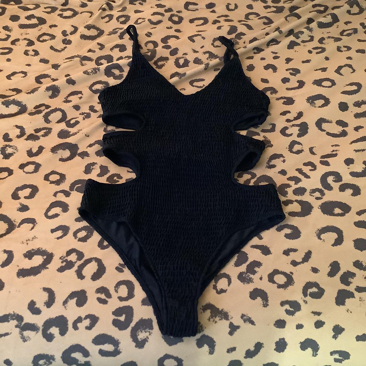 Black Bodysuit w/ side cut outs #Dollskill SIZE... - Depop