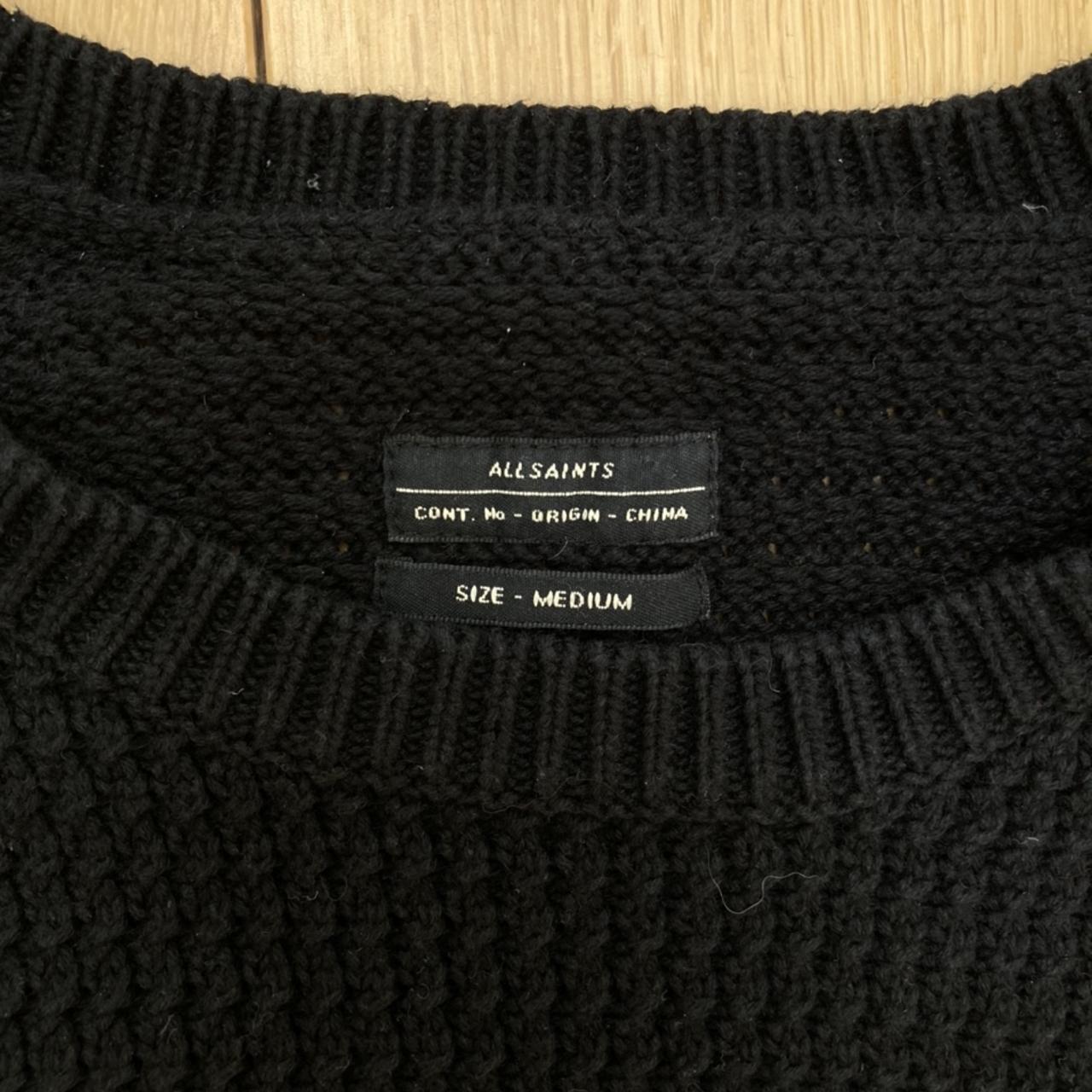 Black Knitted All Saints Jumper. Size M. very high... - Depop