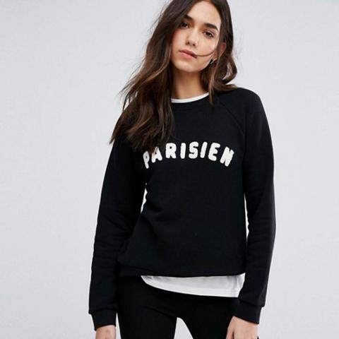 Parisien sweatshirt in black from Whistles. Size Depop