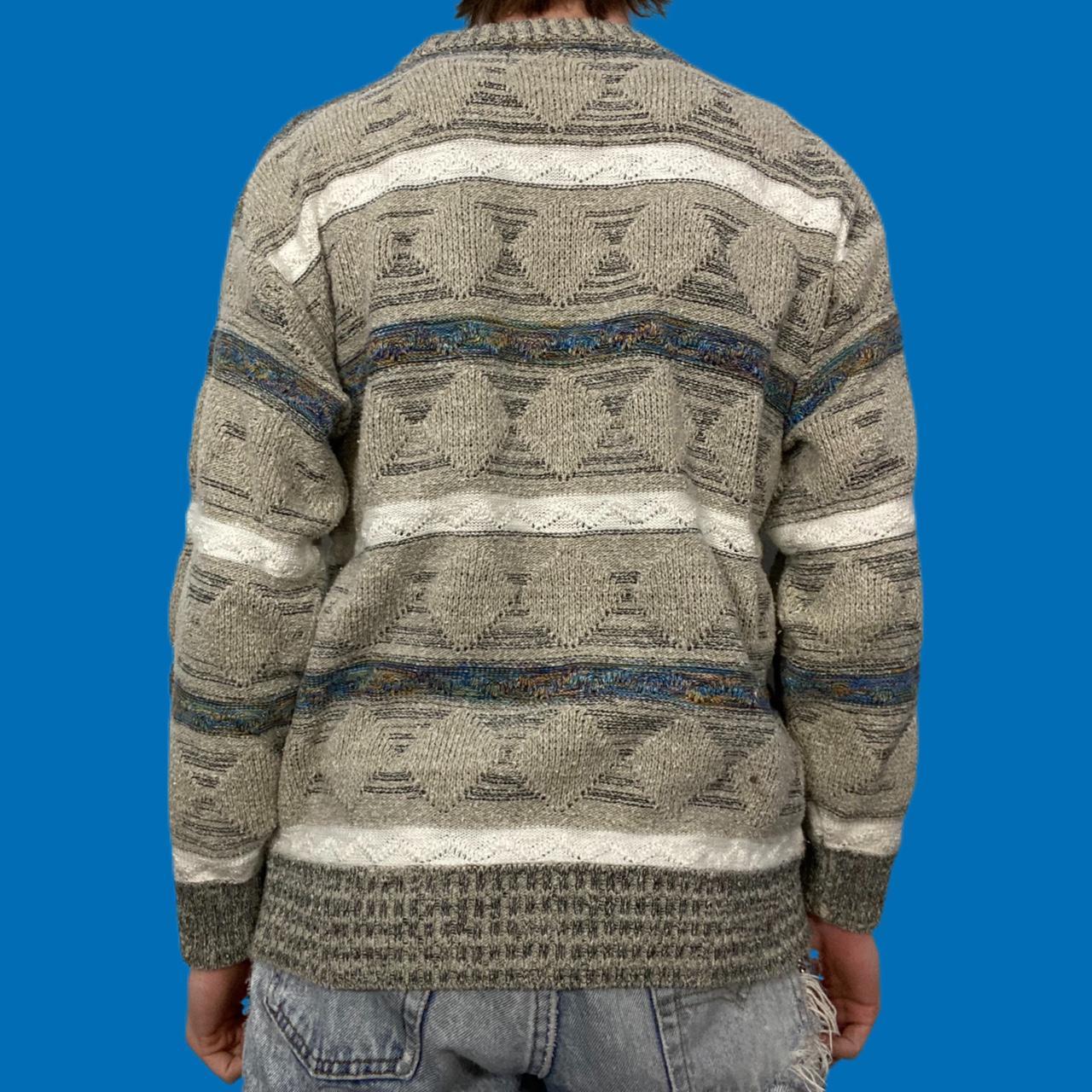 Men's Grey and Cream Sweatshirt (2)