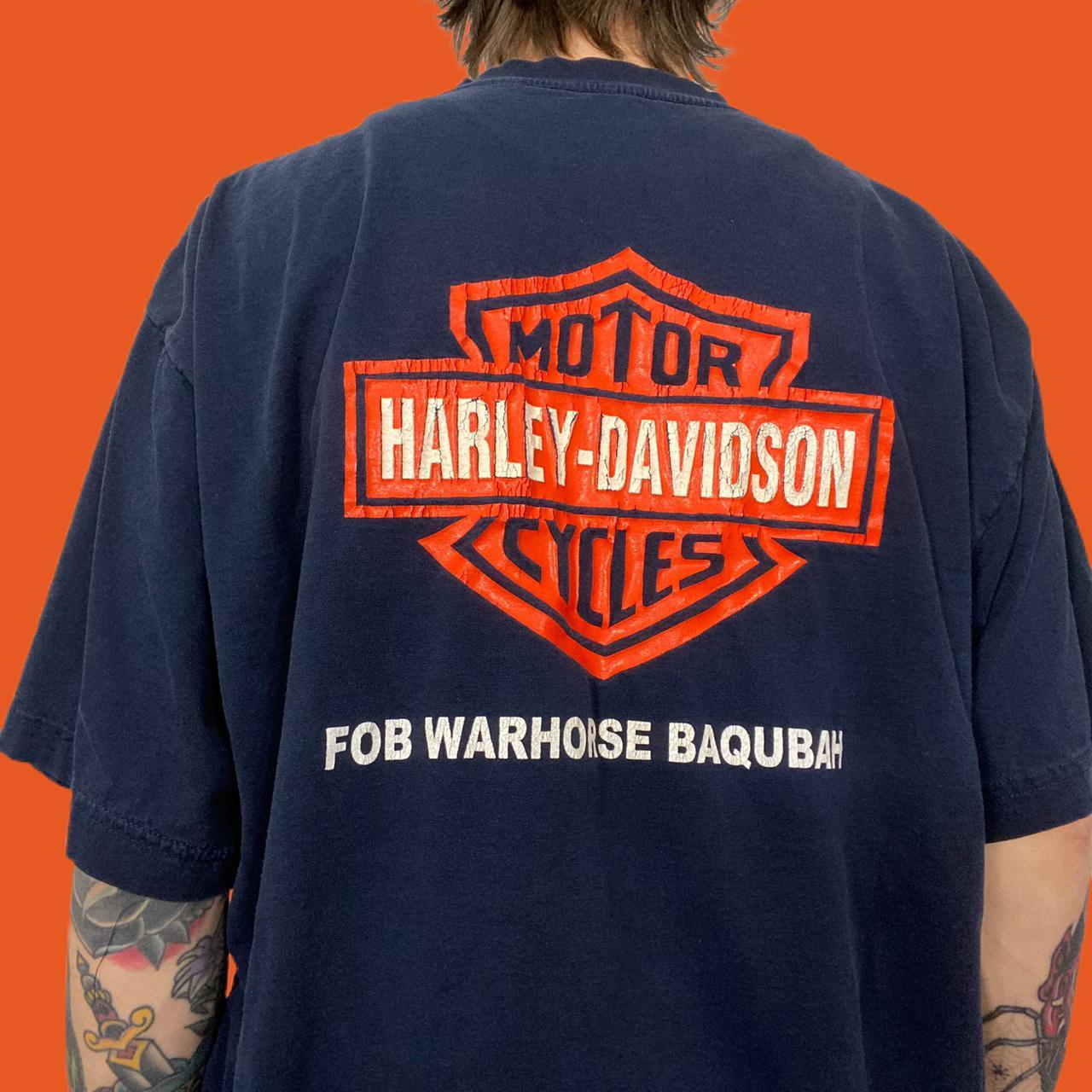 Harley Davidson Men's Navy and Blue T-shirt