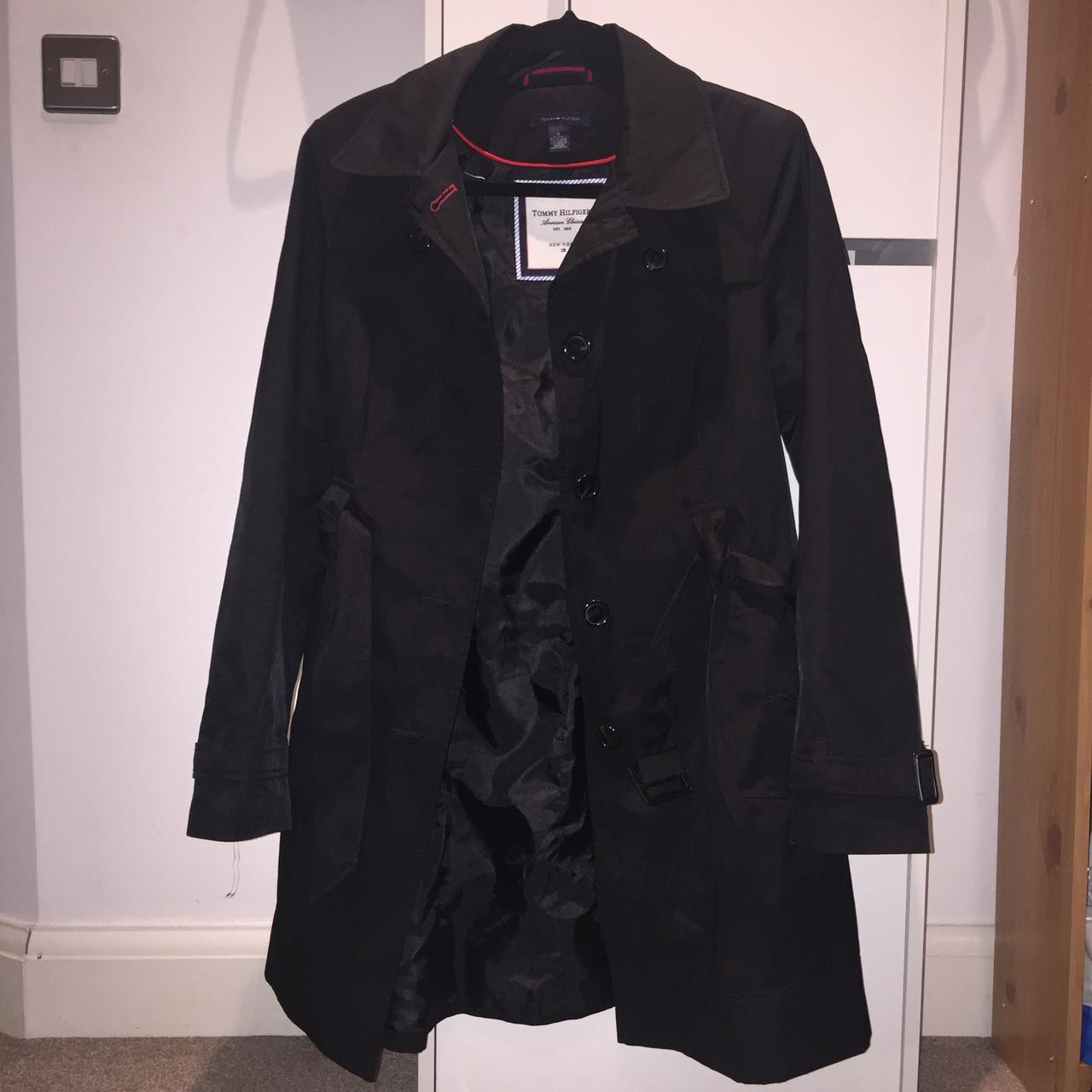 Banana republic black hot sale trench coat