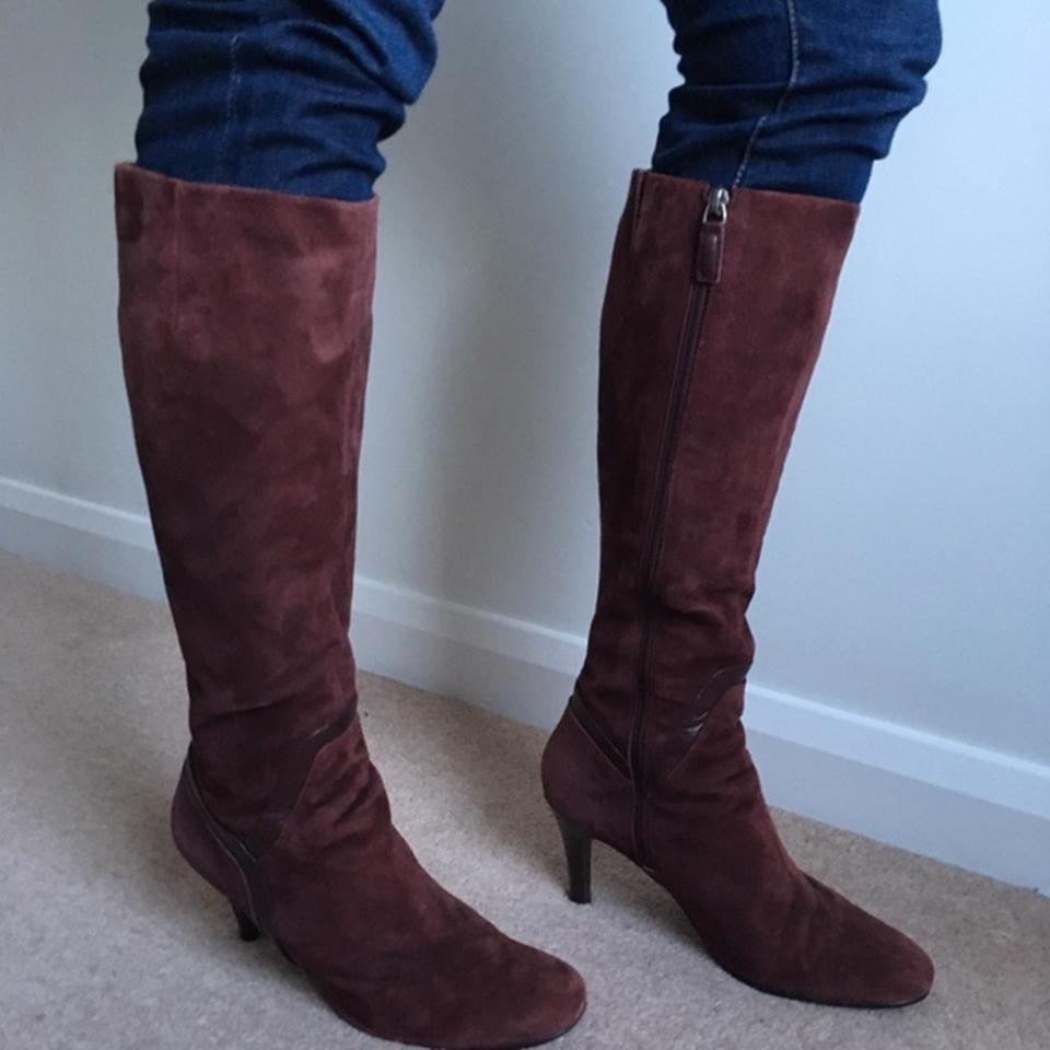 Marks and spencer burgundy on sale boots