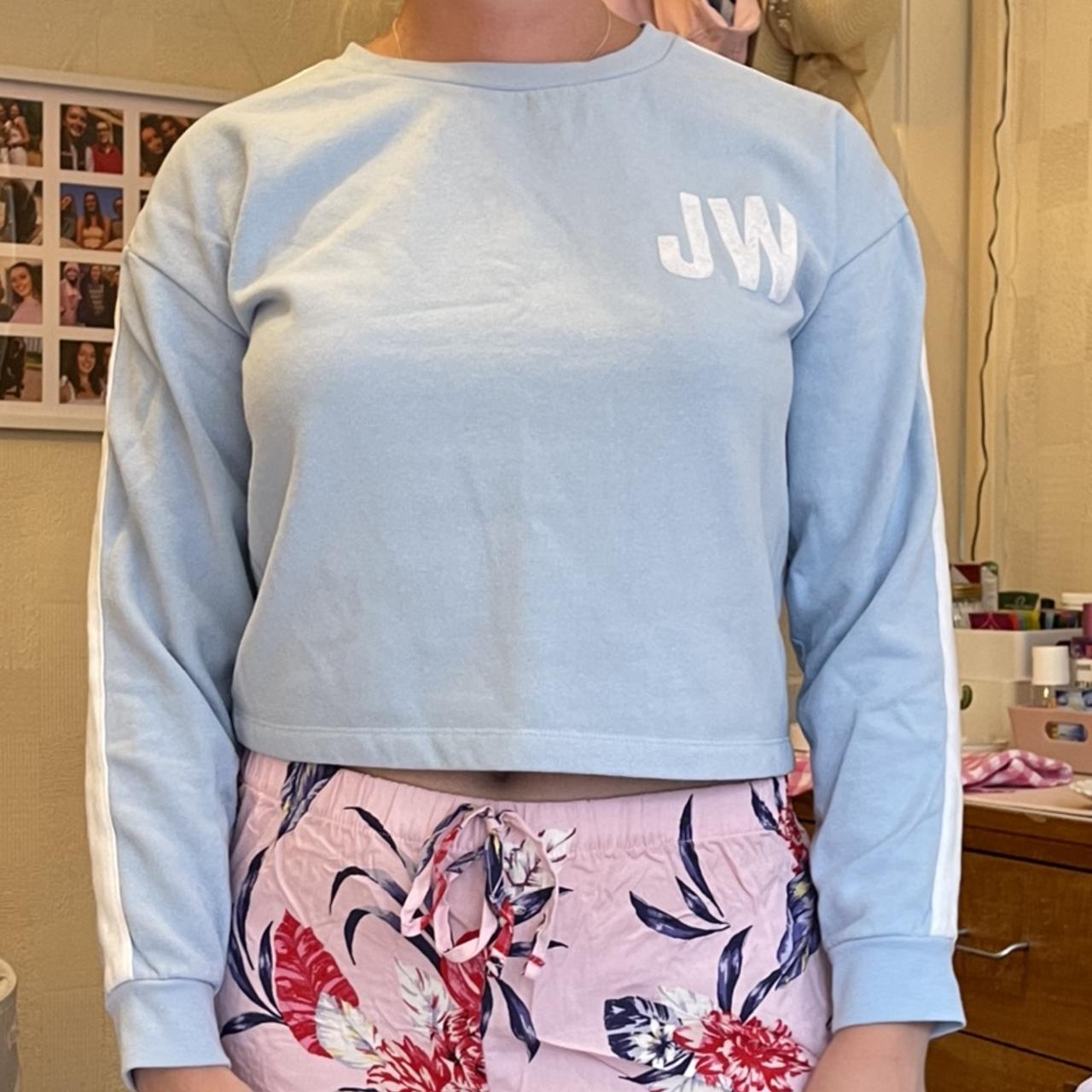 Jack Wills blue cropped sweatshirt Depop