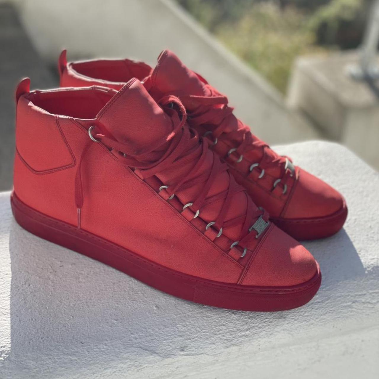 Balenciaga Arena Red Matte Fade High