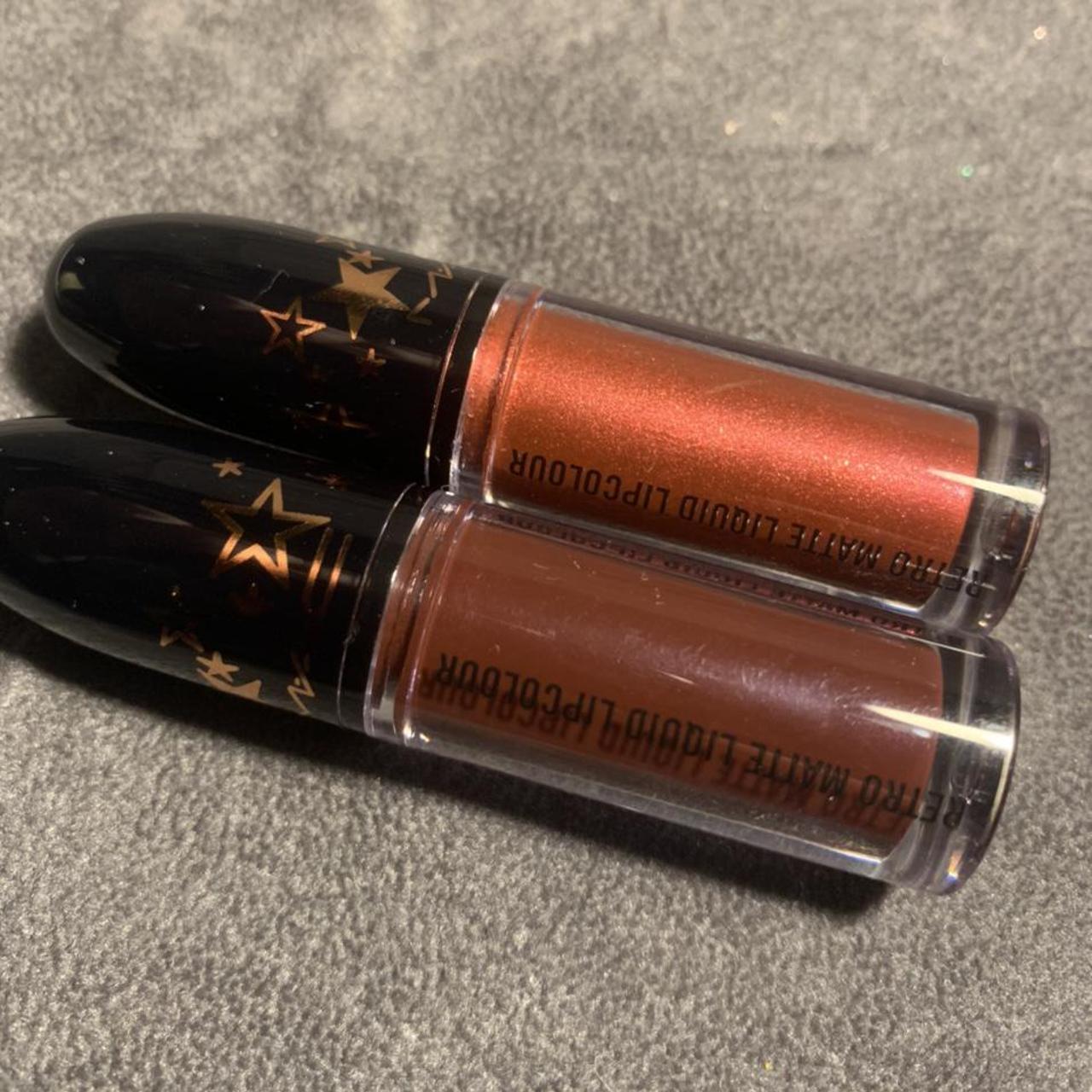 MAC DUO RETRO MATTE LIQUID LIPS IN SHADES HIGH DRAMA... - Depop