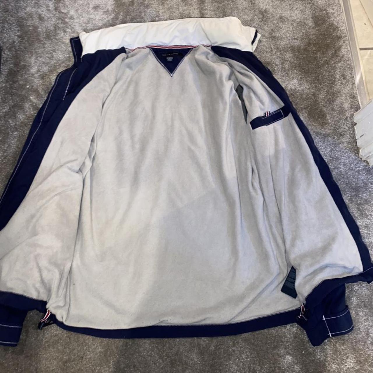 Tommy Hilfiger Men's Navy and White Jacket | Depop