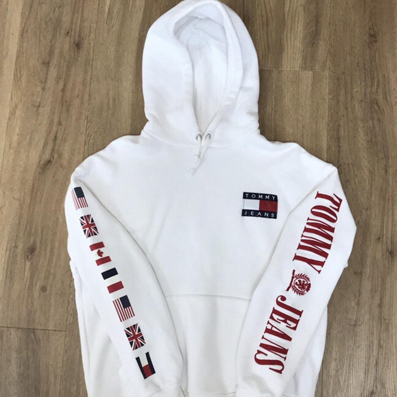 100% authentic rare tommy jeans flag hoodie in