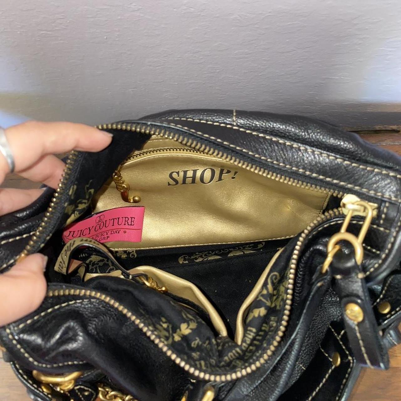 Black and gold Juicy Couture shoulder bag Perfect | Depop Black and gold Juicy Couture shoulder bag Perfect | Depop