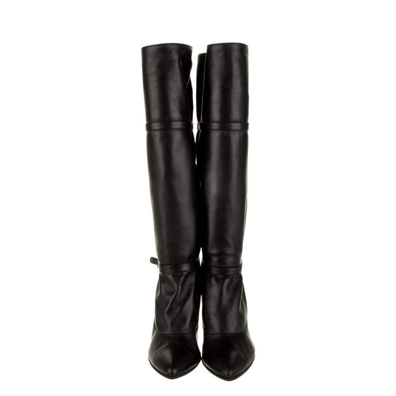 Sigerson Morrison Leather Boots // #blackboots... - Depop