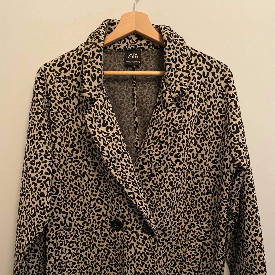 ZARA BROWN BLACK Beige Ladies Leopard Print Blazer Jacket Size Large 16  Bnwt £26.00 - PicClick UK