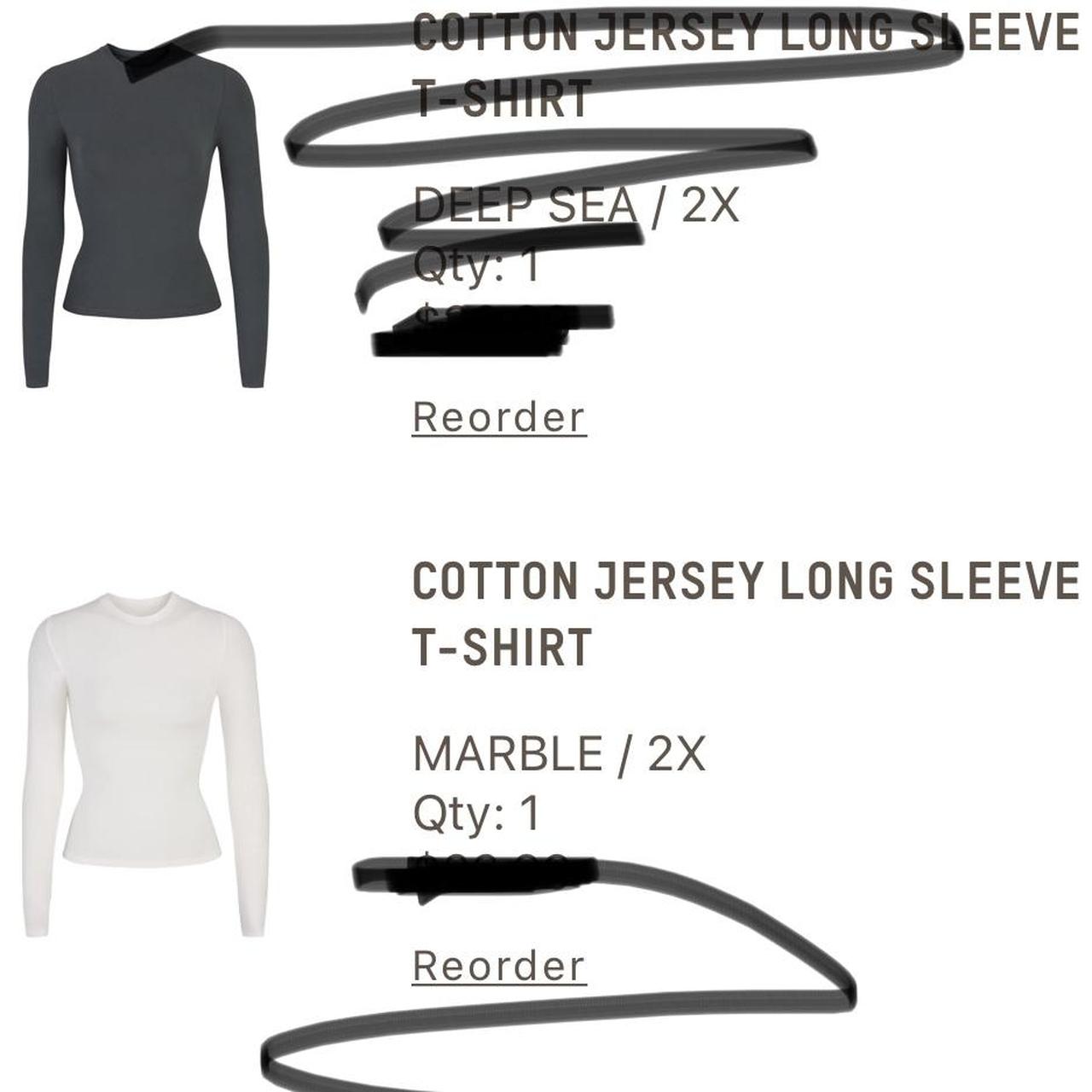 SKIMS Skims Cotton Jersey Long Sleeve TShirt SIZE... Depop