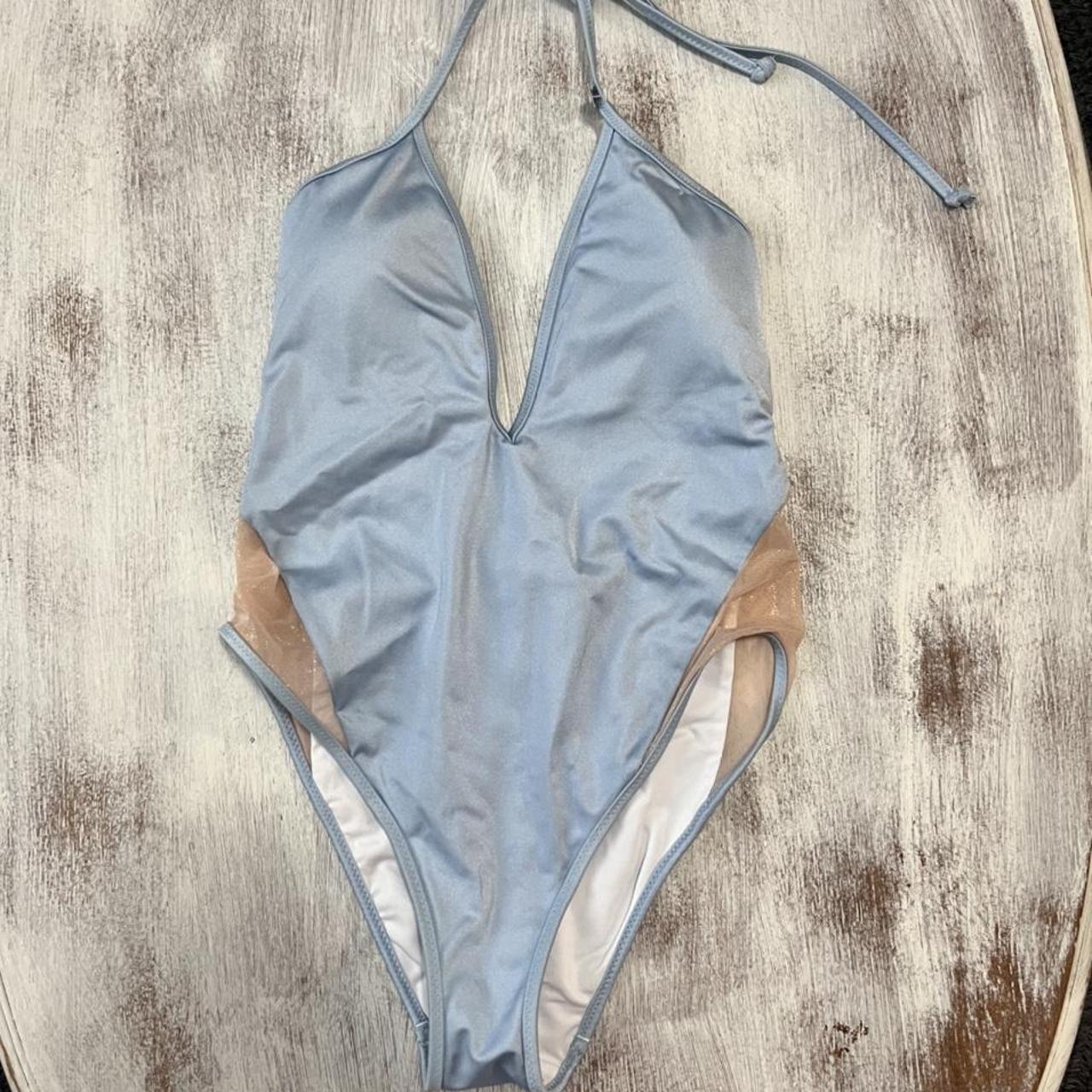 victoria’s secret/pink swimsuit - pretty baby blue... - Depop