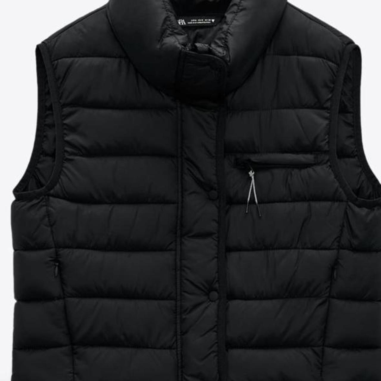 zara womens black gilet