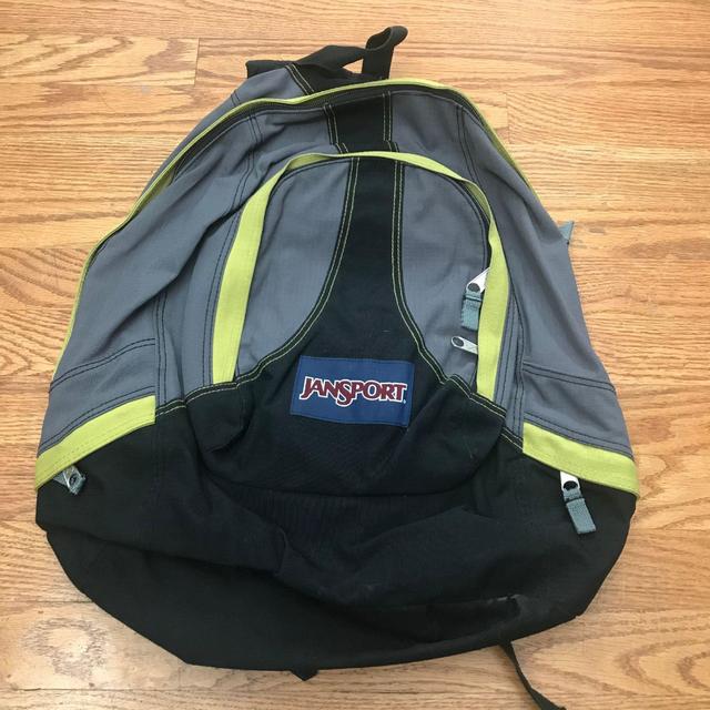 Rare vintage 90s jansport tiger print black leather - Depop