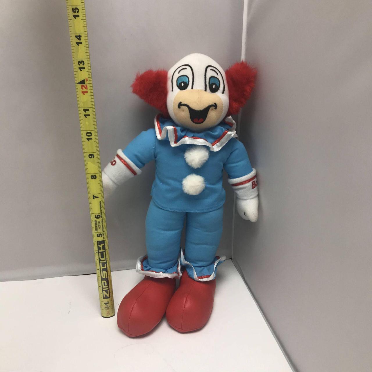 Bozo The Clown Blue Red Plush Stuffed Doll Toy 13 . Depop