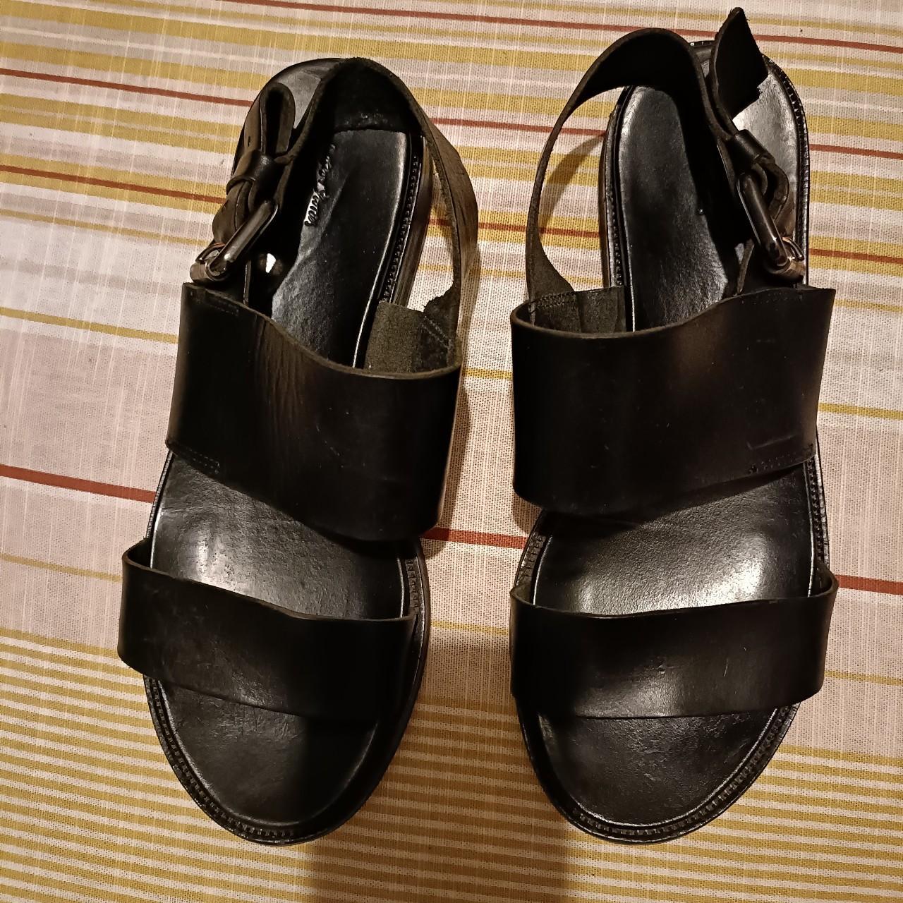 Black leather sandals UK6 & OTHER STORIES - Depop