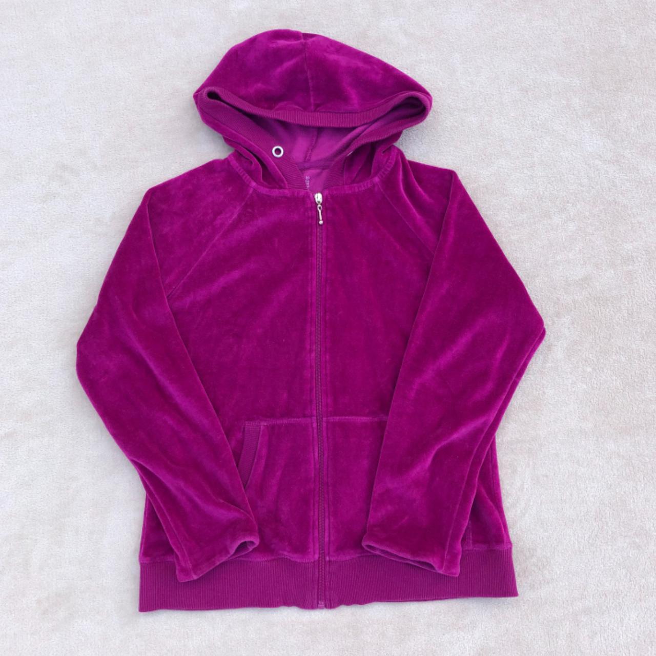 pink zip up velour hoodie v stylish, just don’t... Depop