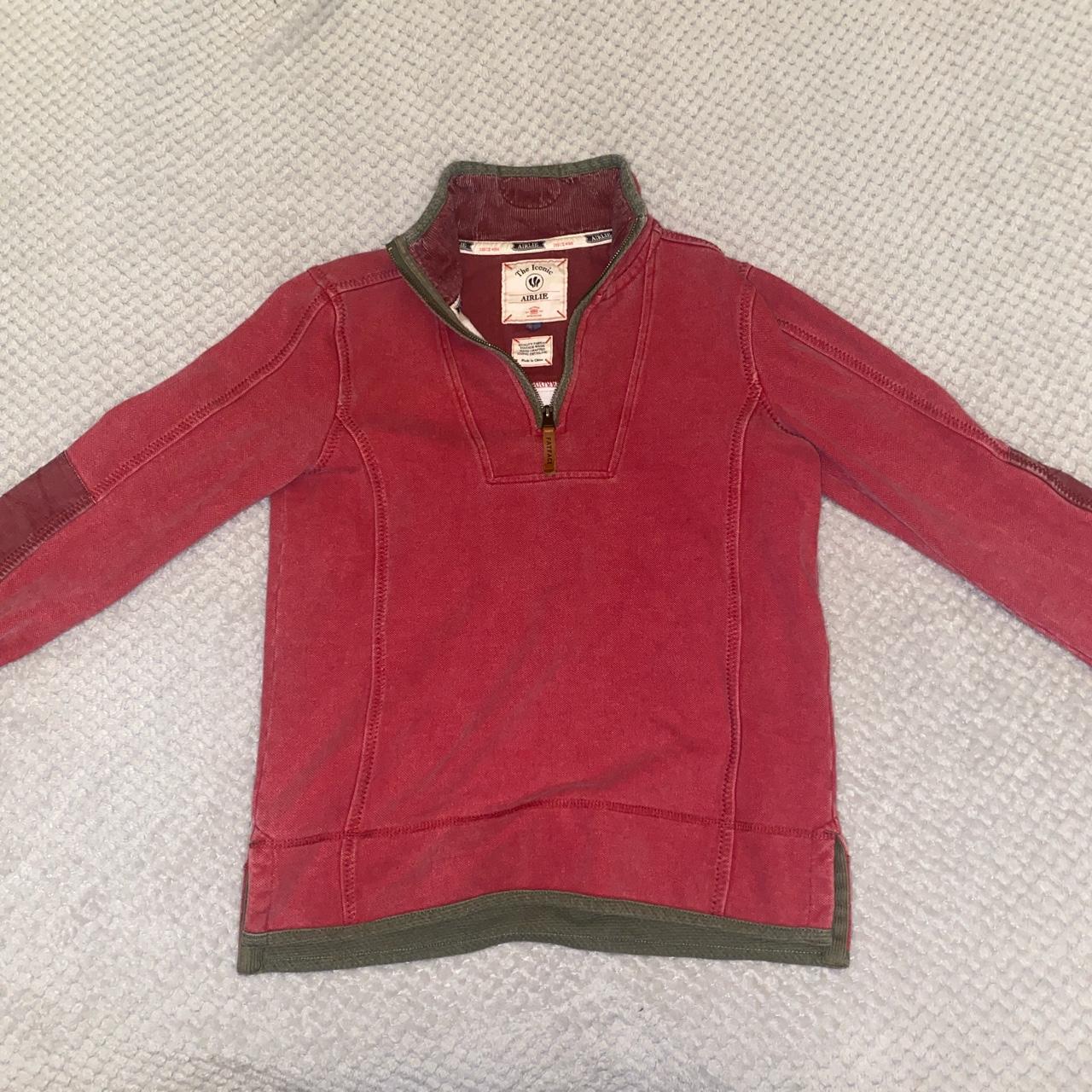 Fatface 3/4 zip jumper in red. Barely worn and... Depop