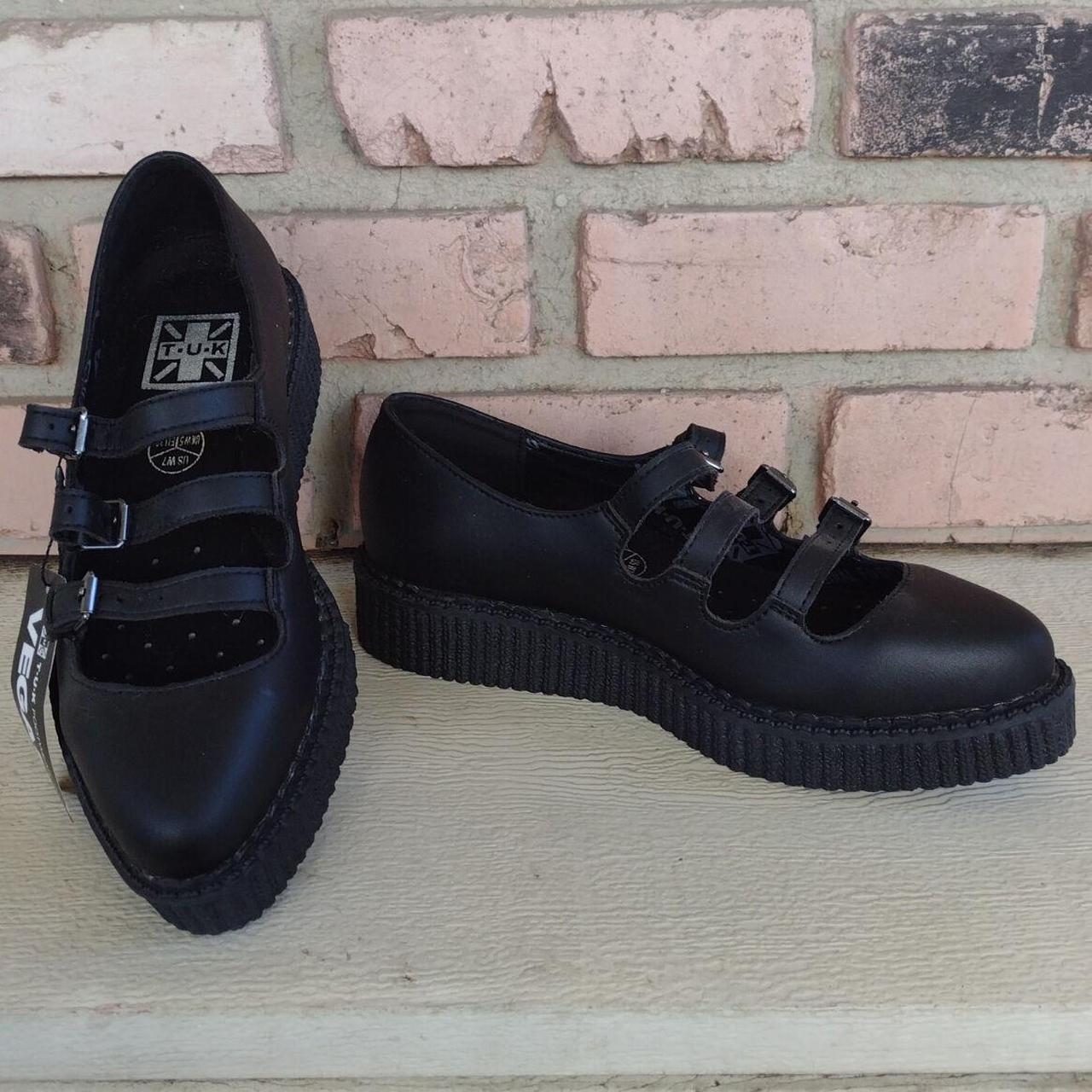 Black TUK Pointed 3Strap Mary Jane. Cute creeper... Depop