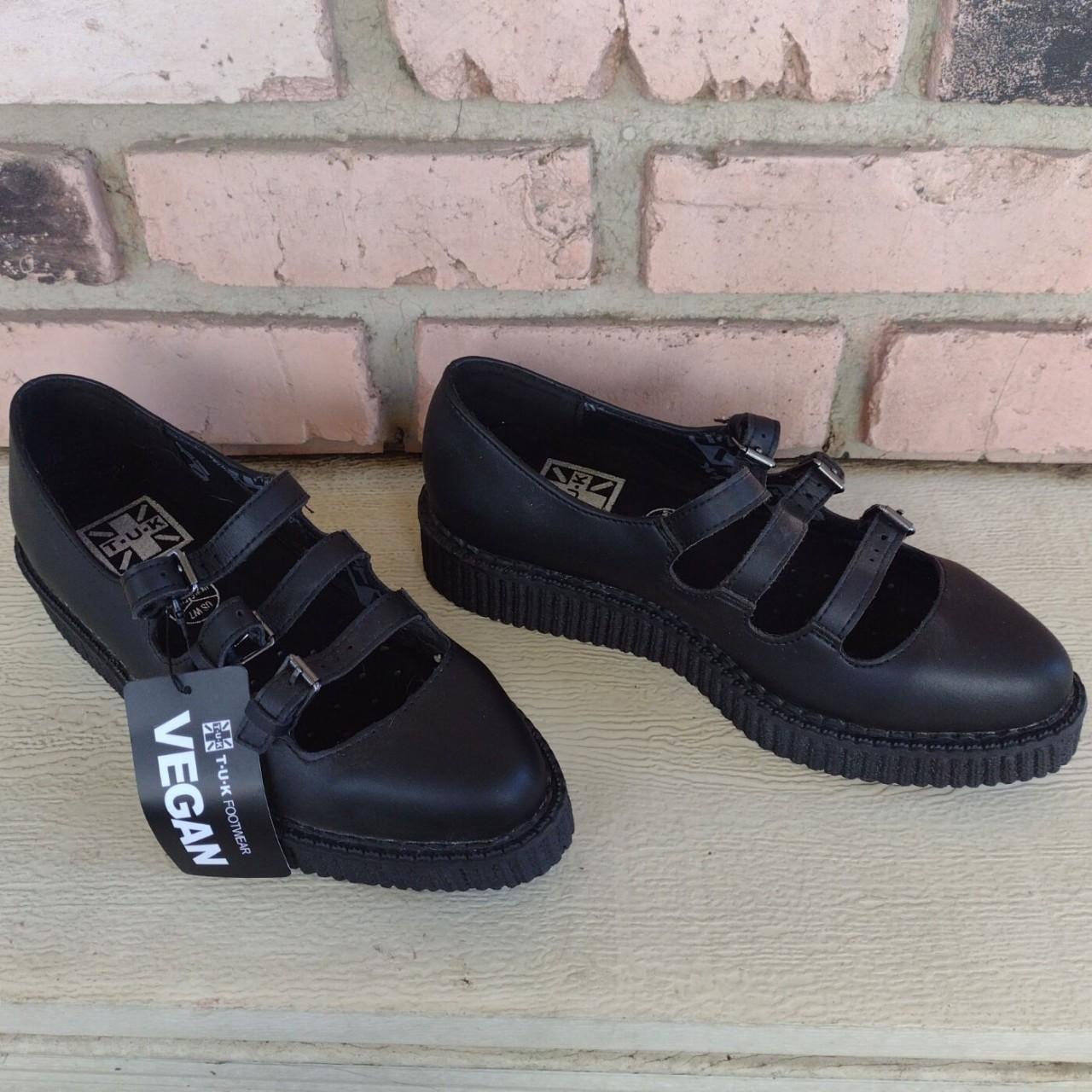 Black TUK Pointed 3Strap Mary Jane. Cute creeper... Depop