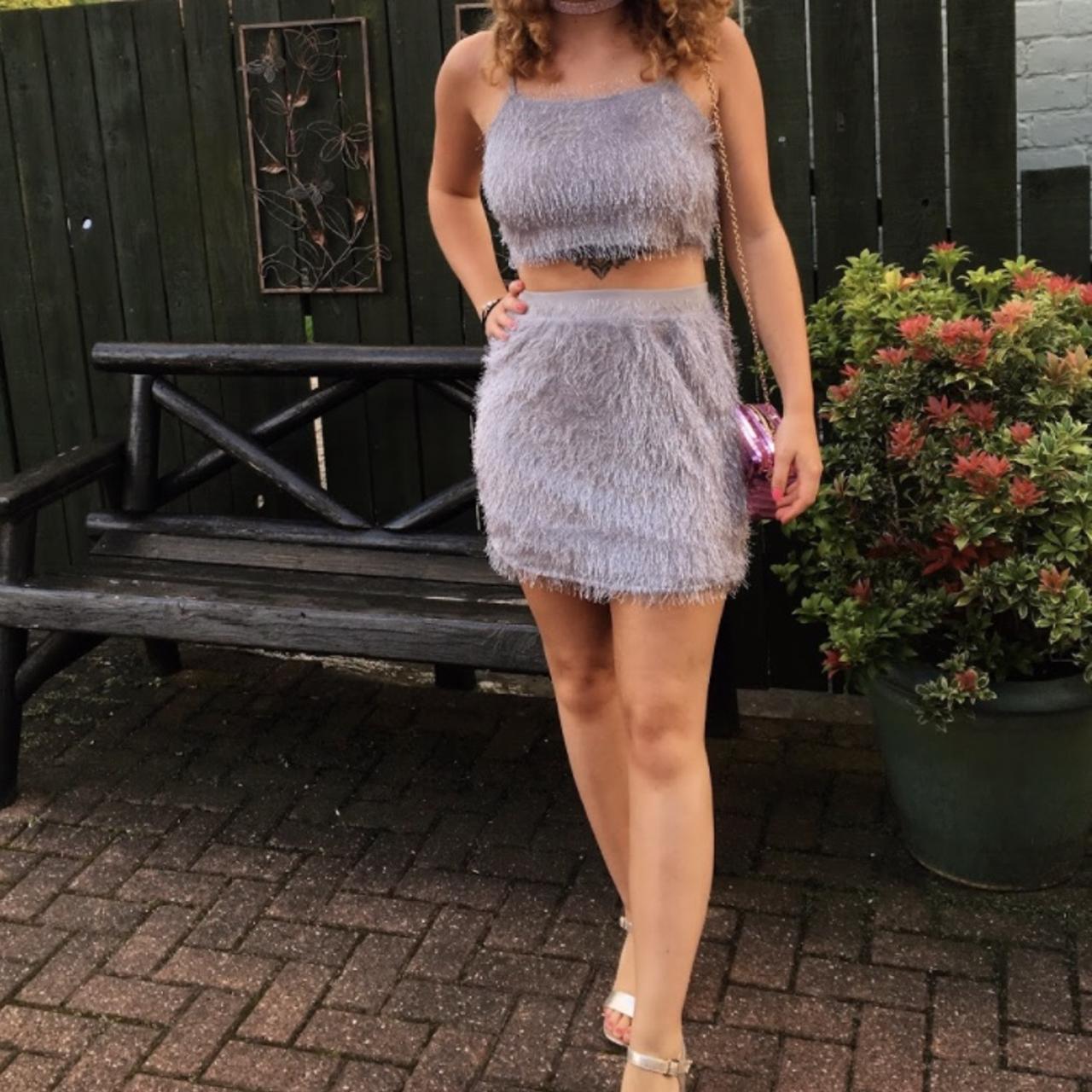 Pretty Little Thing, lilac fluffy two piece 💜 Really... Depop