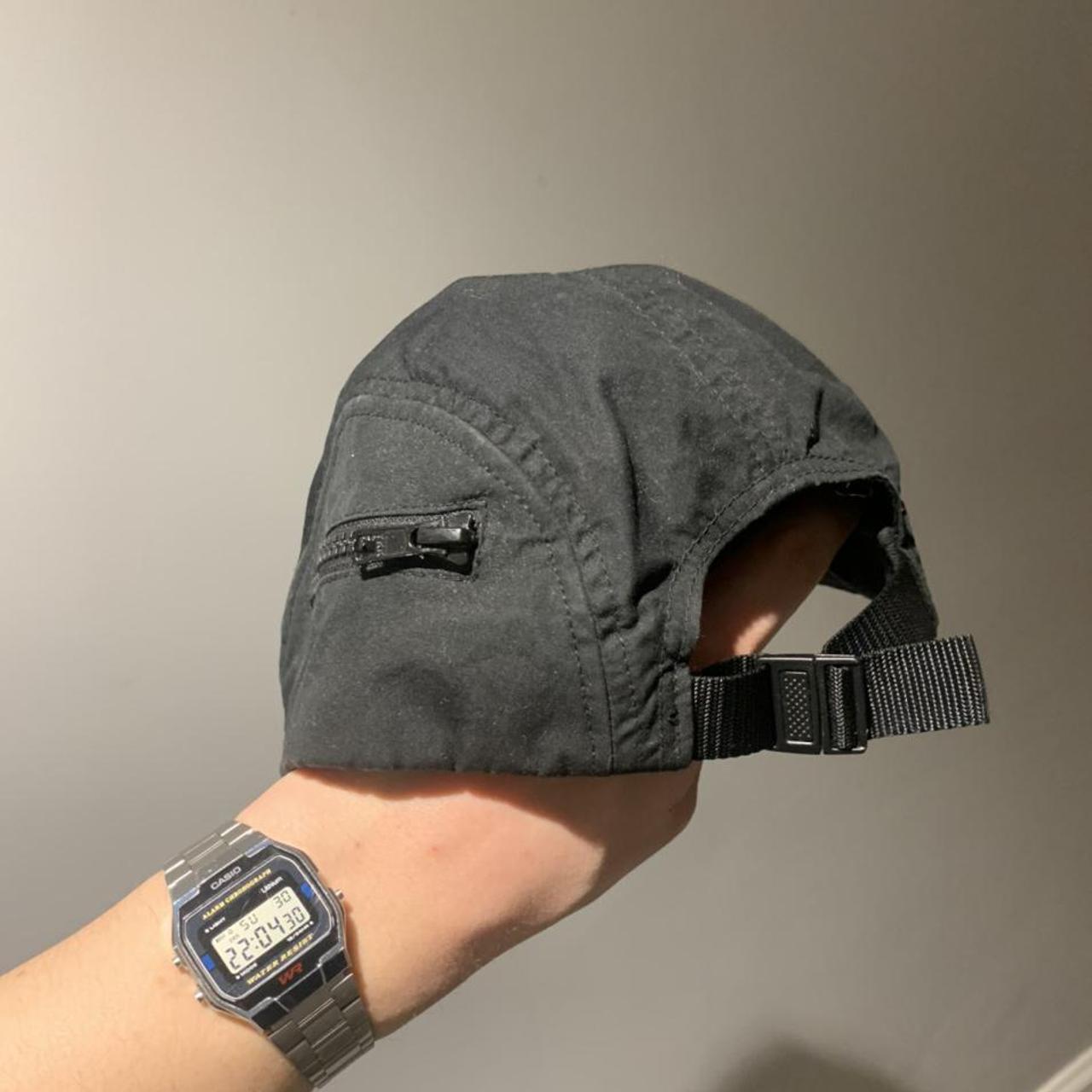 SUPREME black five panel cap with zip Good condition   Depop