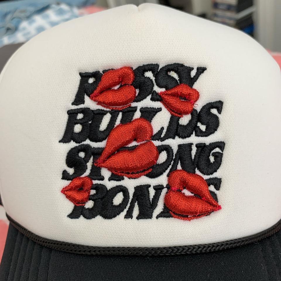 LaRopa exclusiiive PUSSY BUILDS STRONG BONES Trucker... - Depop