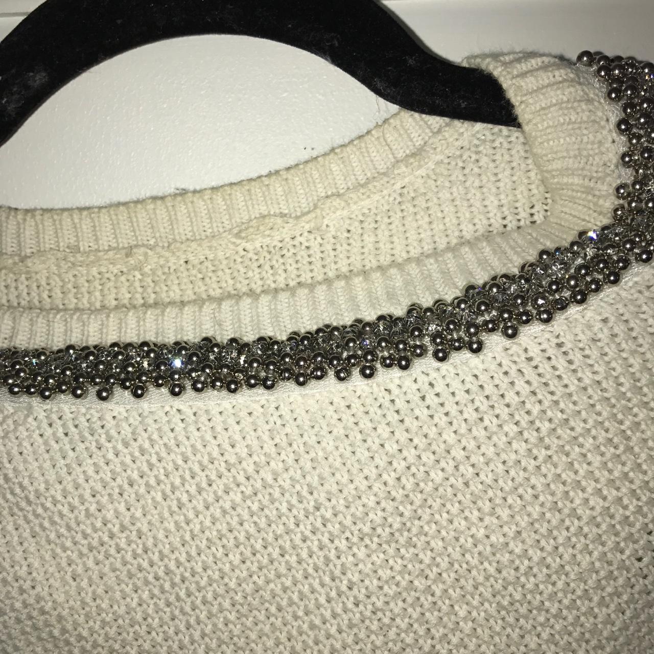 Jewelled collar cheap jumper