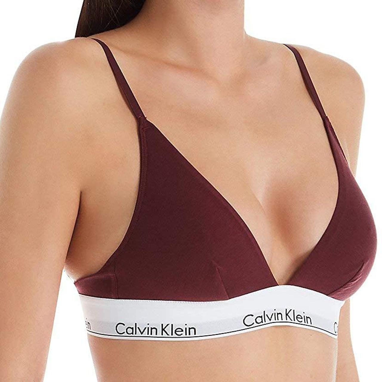 calvin klein burgundy bralette