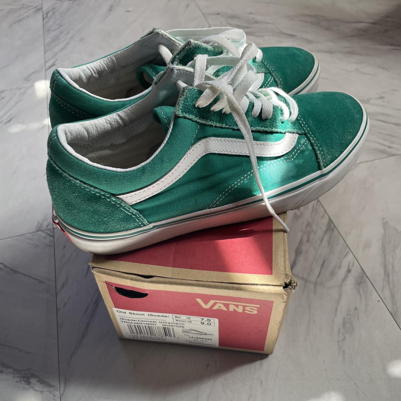 Vans Men's Green Trainers | Depop