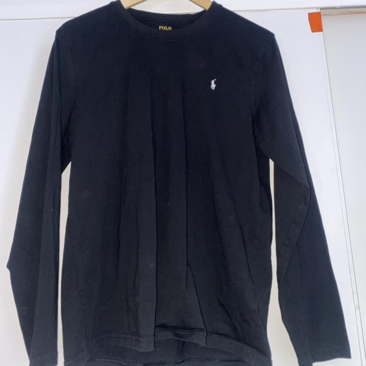 Ralph Lauren polo long sleeve black L hardly used... - Depop