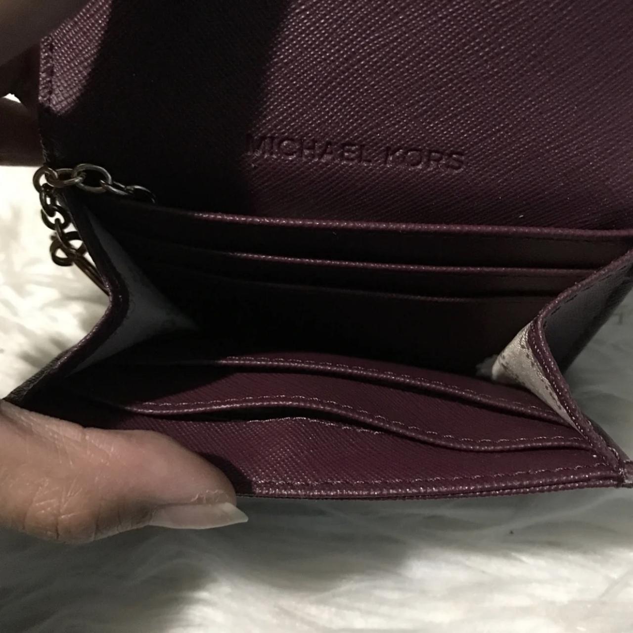 Michael kors shop burgundy wallet