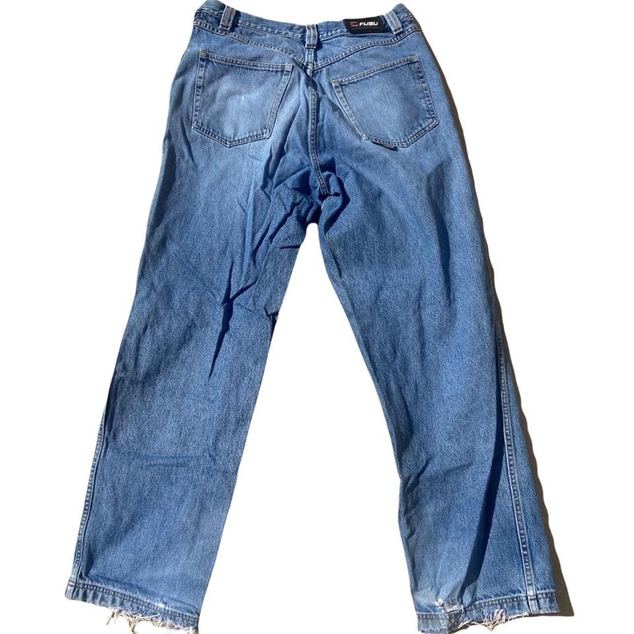 Vintage FUBU distressed jeans Tagged size 36 x 34... - Depop