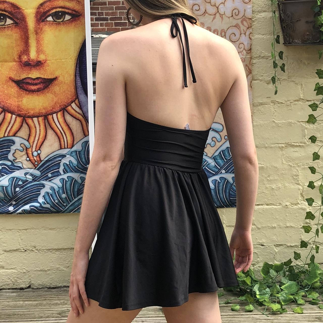 American Apparel black skater dress never worn. Depop