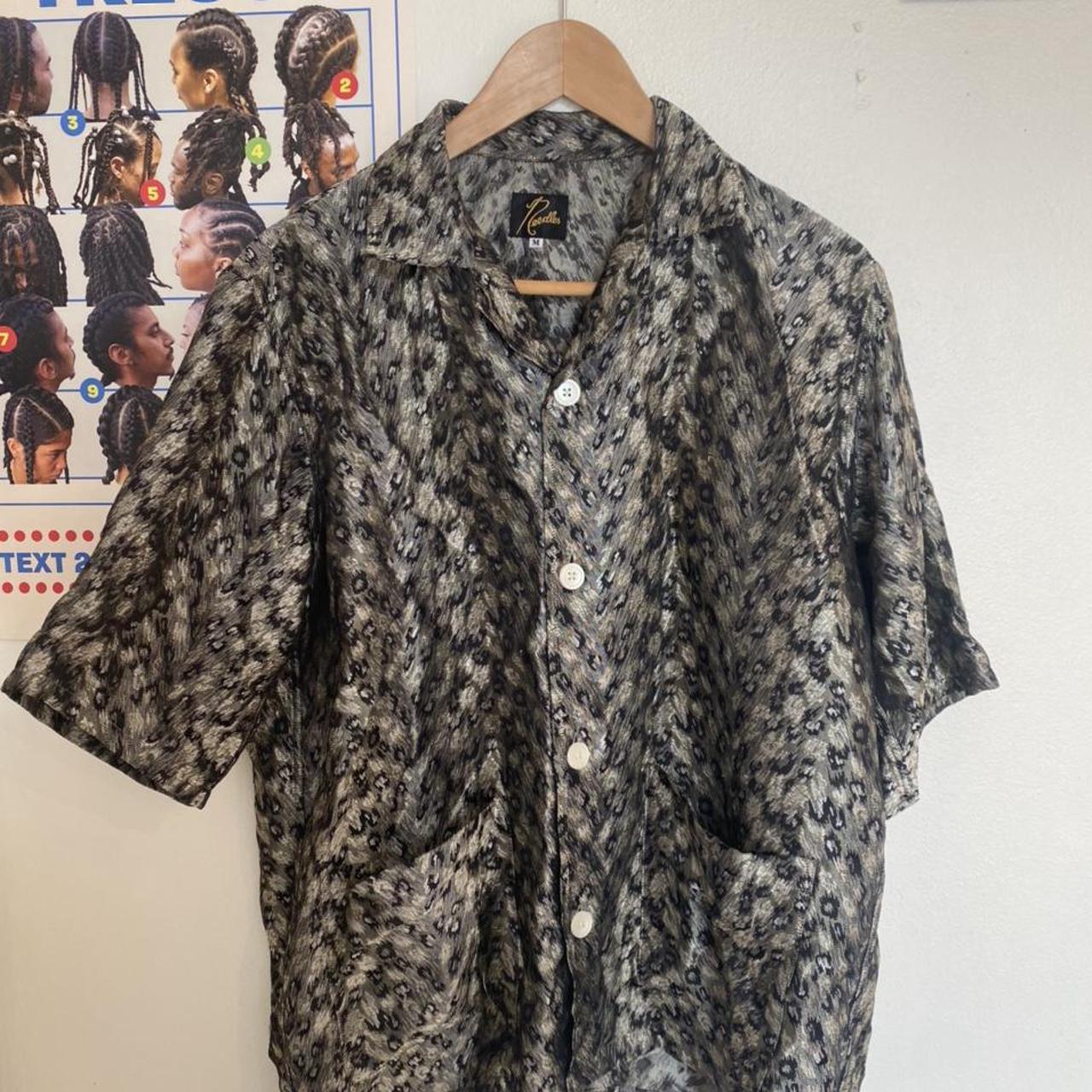 Needles Cabana Shirt leopard print Grey needles... - Depop