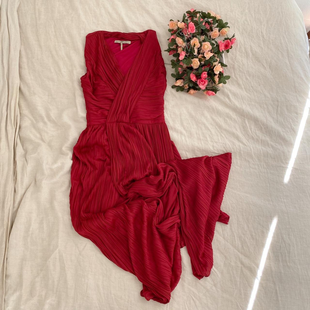 Halston Women's Red Dress | Depop