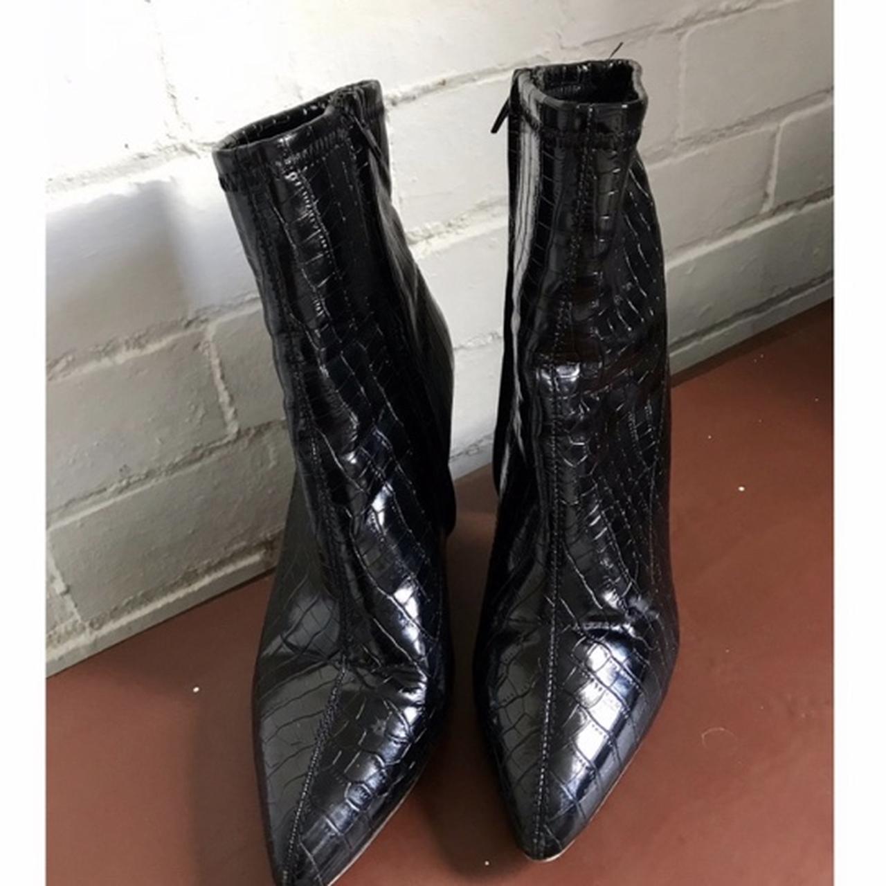 Black Crocodile print boots! Absolutely love just... - Depop