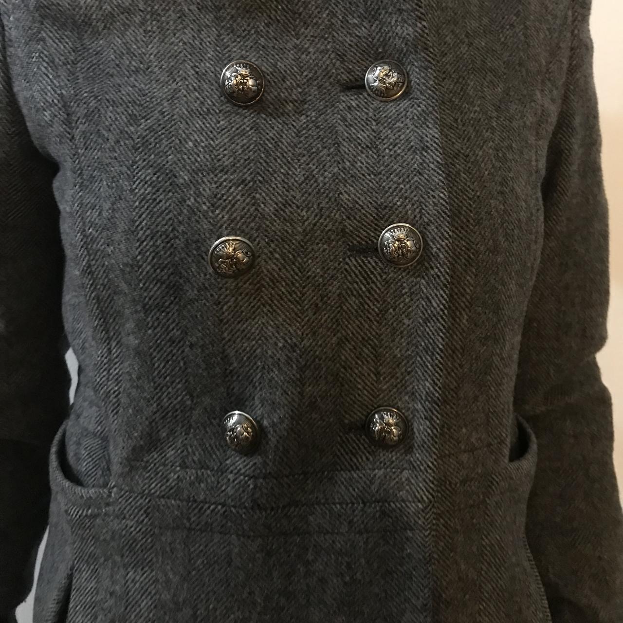 Cappotto Zara colore grigio spigato Vera Depop