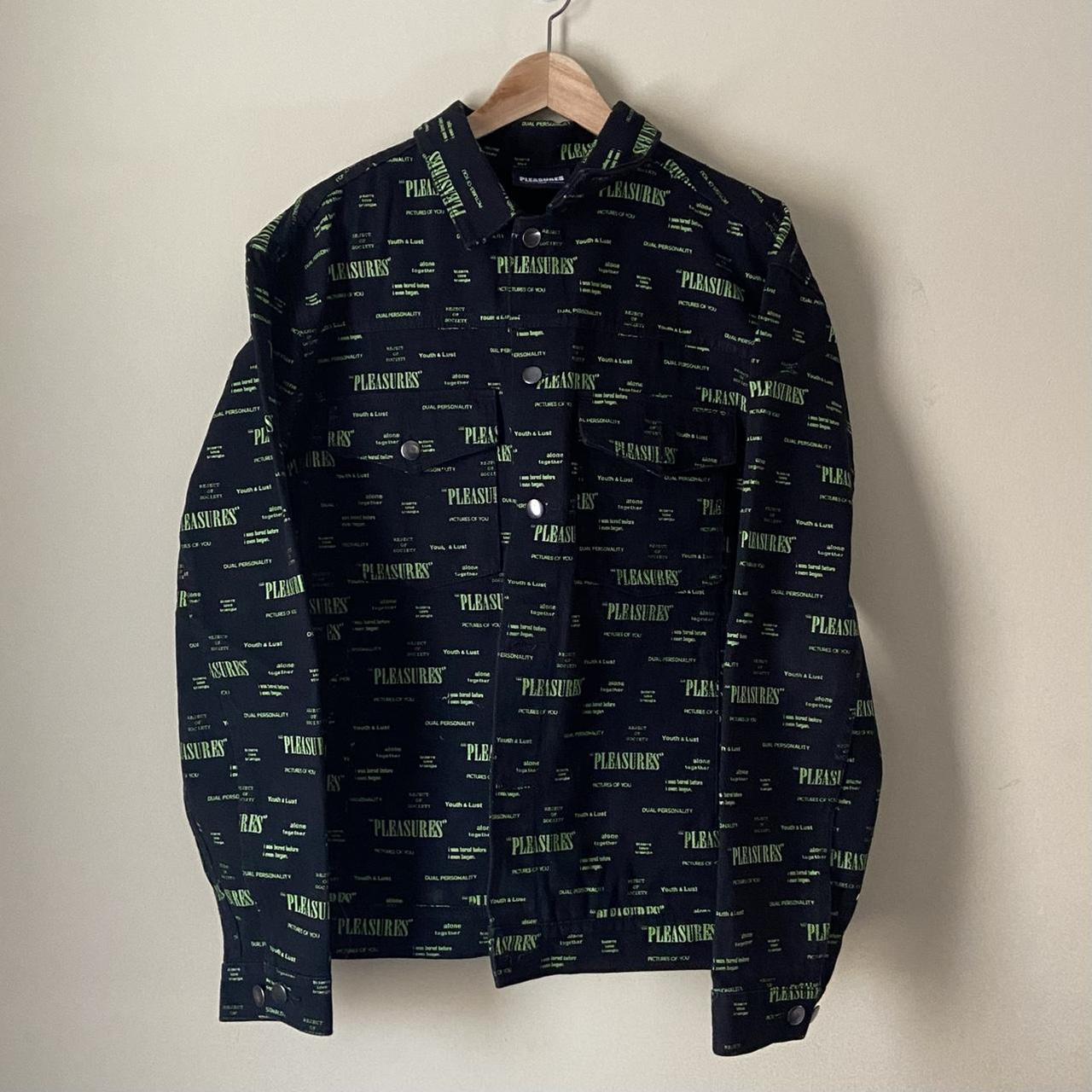 Pleasures Men's Black and Green Jacket