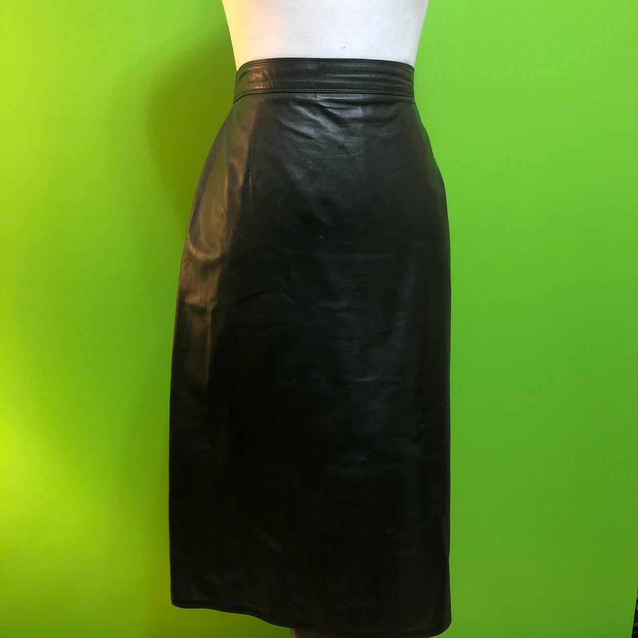 Fendi green 2025 leather skirt