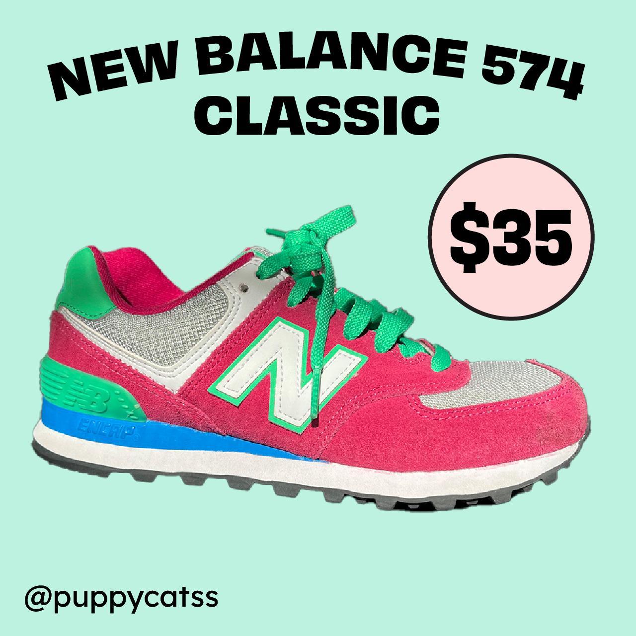 new balance 574 classic size 6 (im a 6.5 and they... - Depop