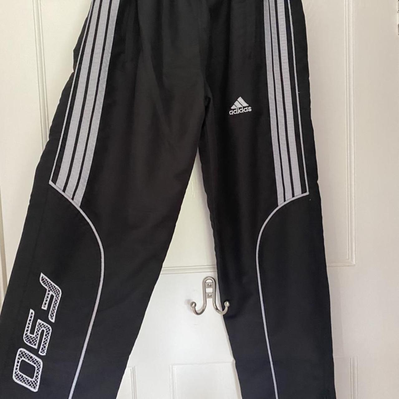 Vintage Adidas tracksuit bottom joggers Fit size... - Depop