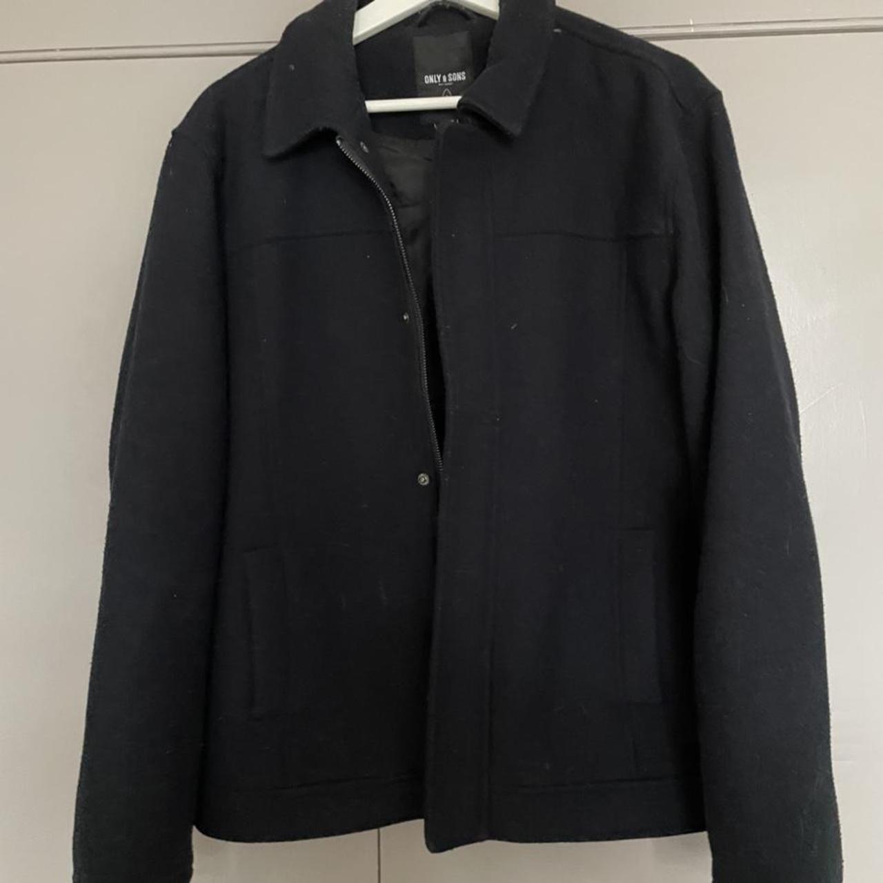 Warm thick Harrington style jacket Slightly cropped... Depop