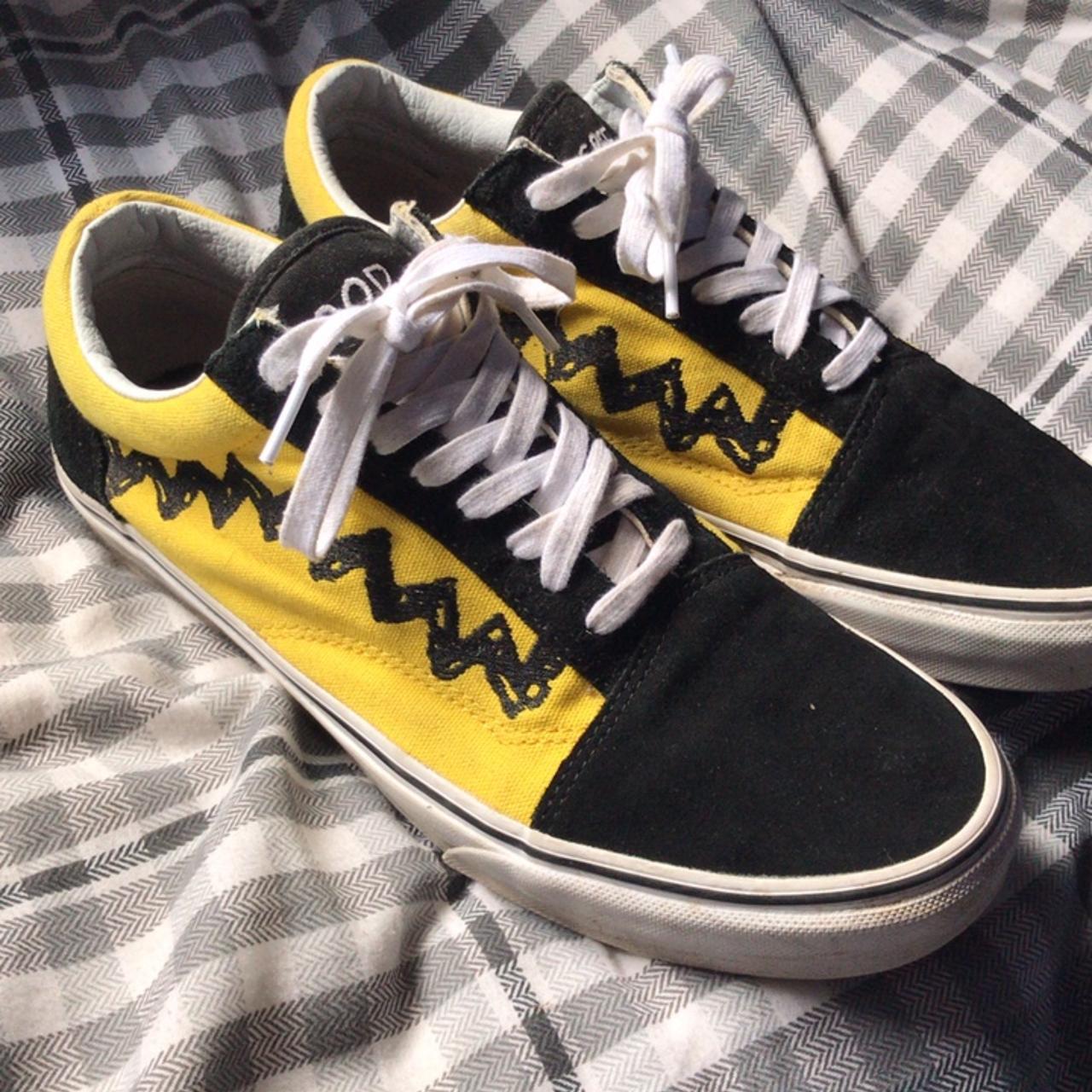 50 Vans Old Skool Peanuts Charlie Brown Yellow. Depop