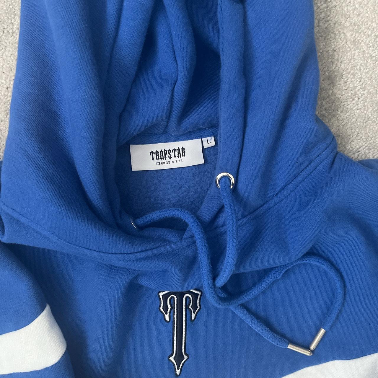 Trapstar V Stripe Hoodie Tracksuit - Cobalt Blue /... - Depop