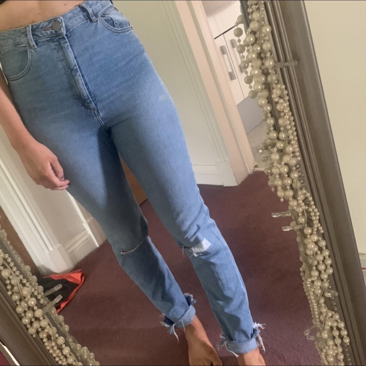 Levis blue high waisted taper jeans Worn once W28 - Depop