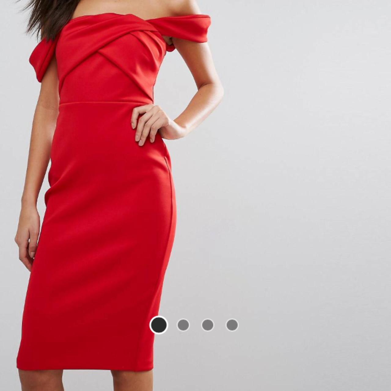 ASOS Women's Red Dress Depop