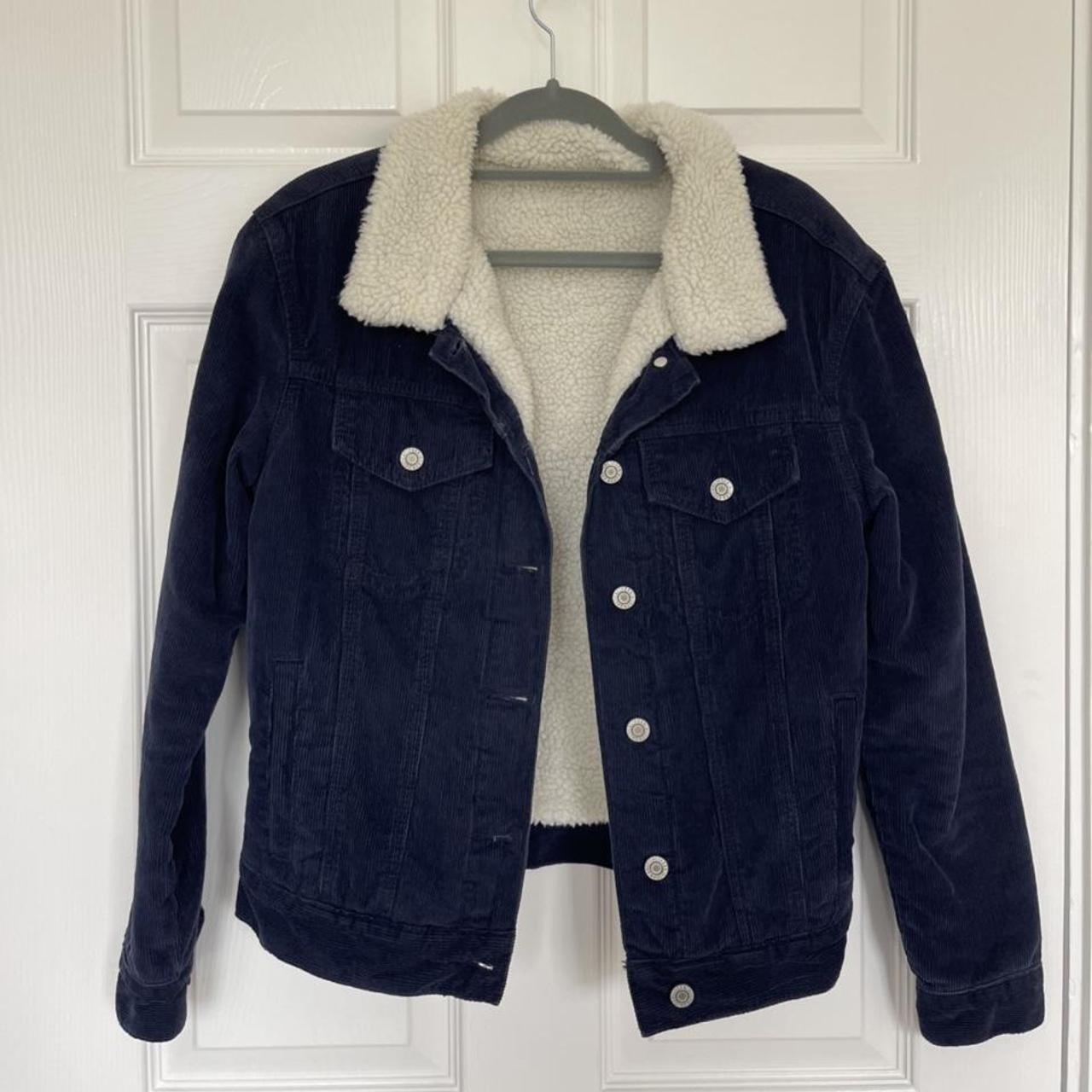Fleece lined corduroy jacket. Super warm and... Depop