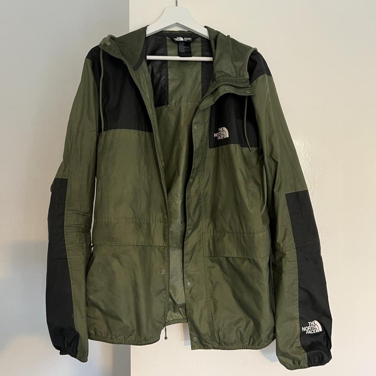 The North Face green and black windbreaker - size... - Depop